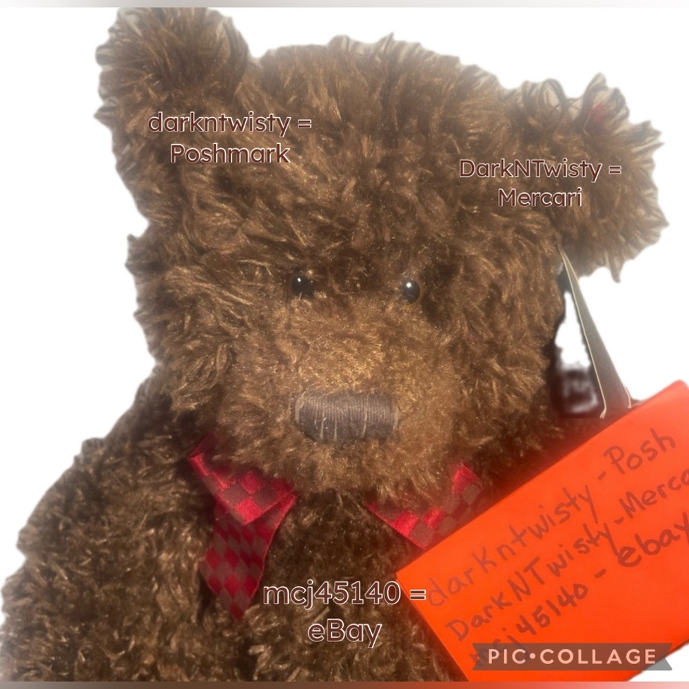 VINTAGE BNWT BOMBAY COMPANY PORTER TEDDY BEAR Approx 15”